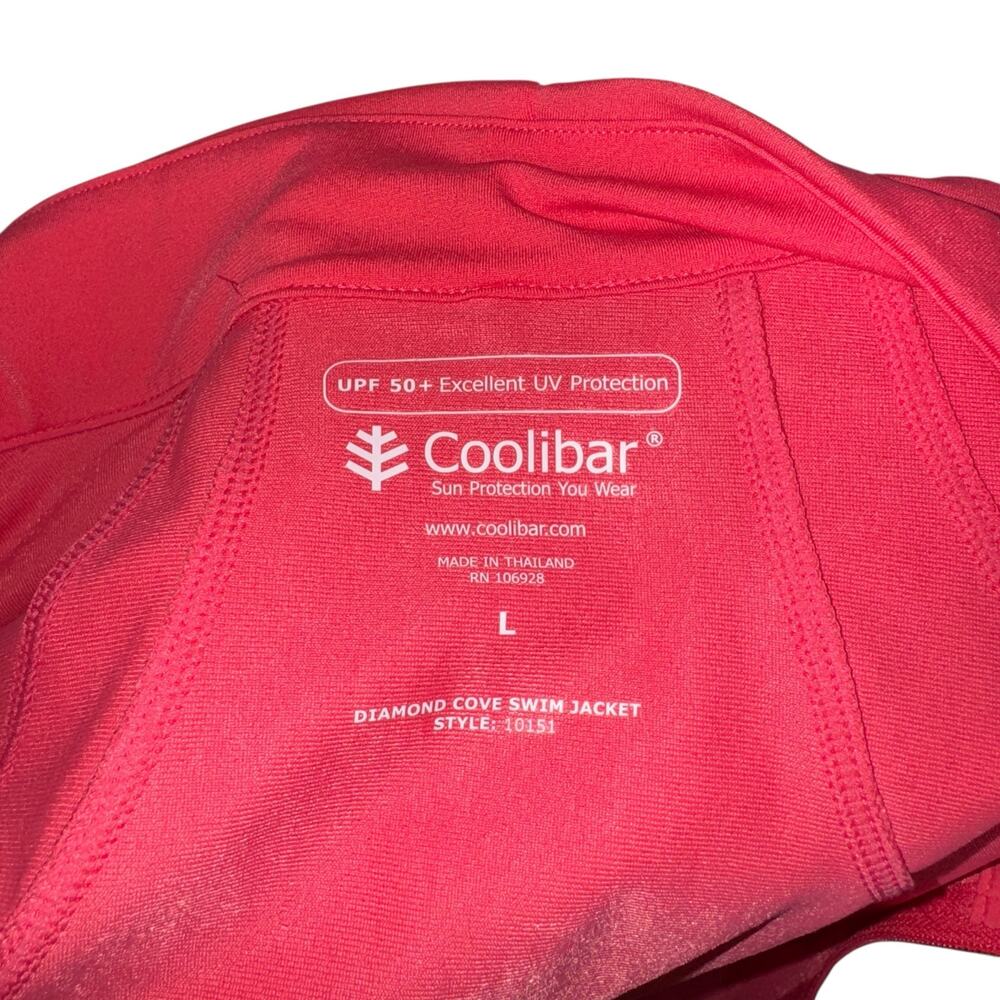 Coolibar Diamond Cove Swim Jacket Pink/Melon/Coral Color Sz L NWOT - Picture 5 of 8